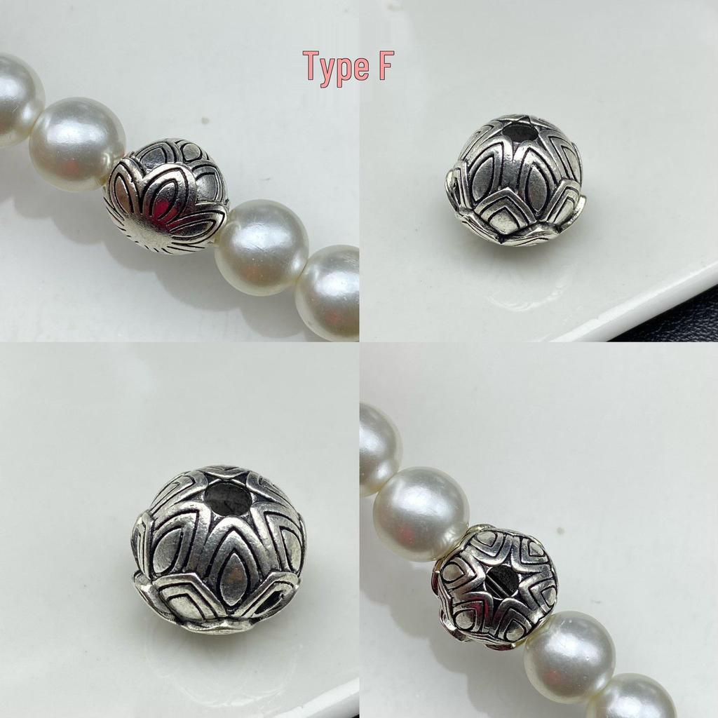 Dark Series Tibetan Silver Filigree Flower Heart Spacer Beads for DIY Jewelry