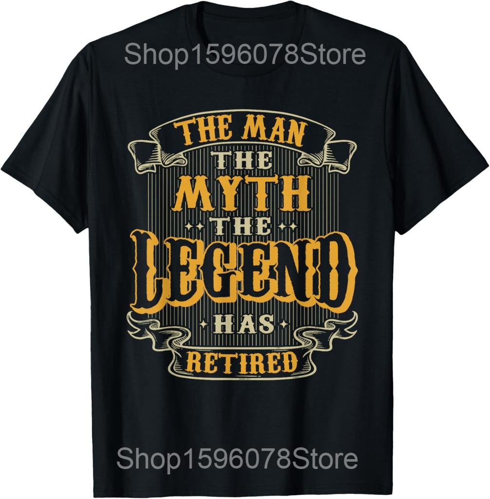 The Legend Has Retired Vintage Style RetireUnisext T Shirts Unisex Humor Streetwear Tee Shirt Short Sleeve Unisex Loose Clothing