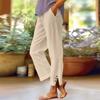 Women's Fashion Casual Pants Solid Color Straight Pants Elastic Waist Pants With Pockets