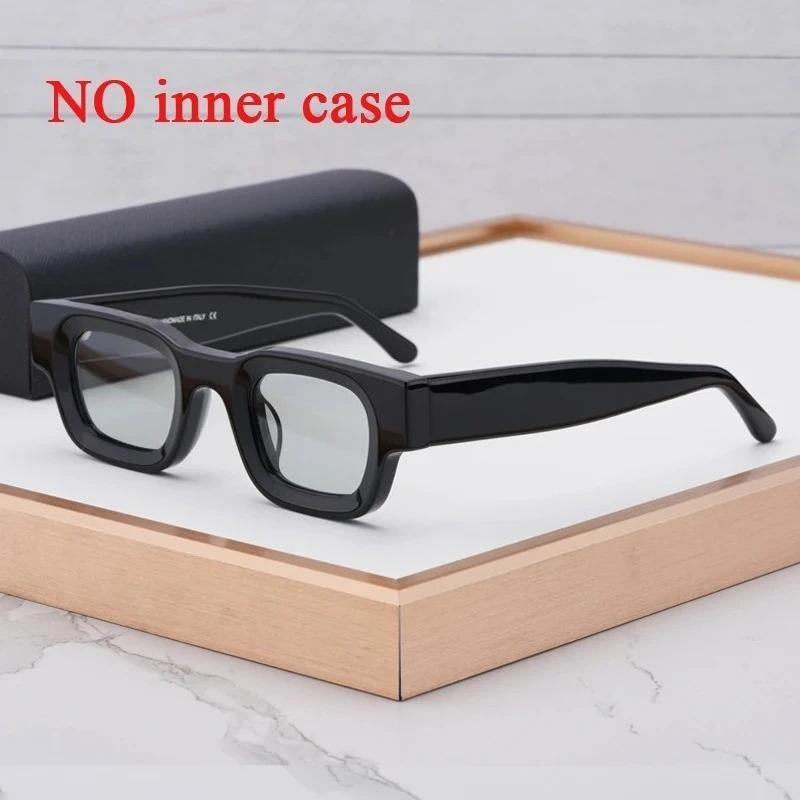 Fashion Designer High Street Sunglasses Men Acetate Rectangle Handmade in France Trendy Retro Women Outdoor UV400 Gafas De Sol