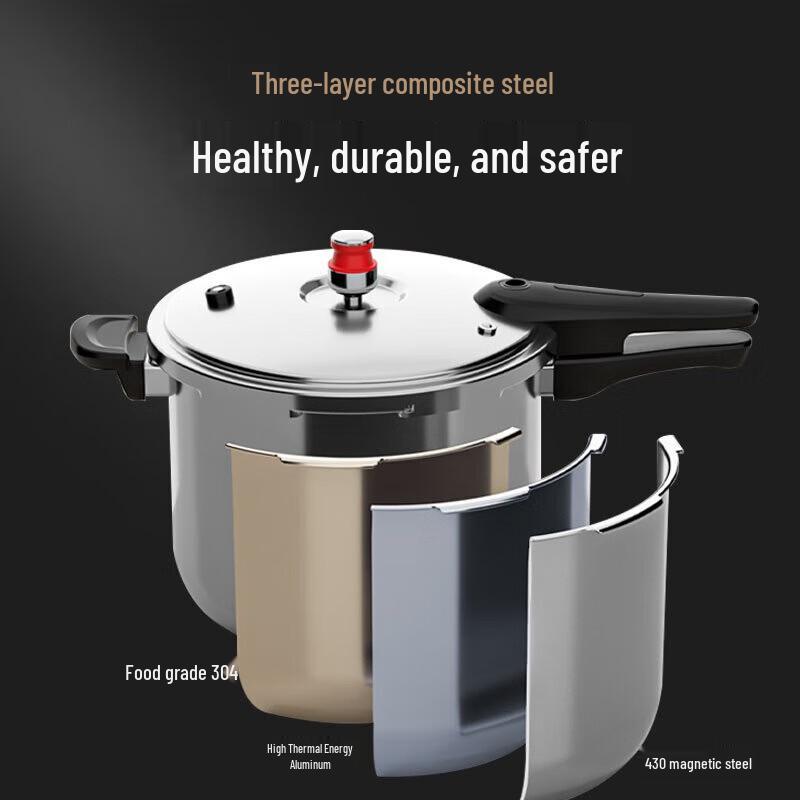 KOBACH 8L 304 Stainless Steel Explosion-Proof Pressure Cooker