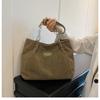 Oversized Cotton Chain Shoulder Tote Bag for Women, Lazy Fashion Commute Handbag, Spacious Crossbody Work Bag CLE
