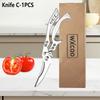 WXCOO Stainless Steel Kitchen Knife Fish Slicing Butcher Knife Household Meat Chopping Boning Knife Cooking Cutter Tools