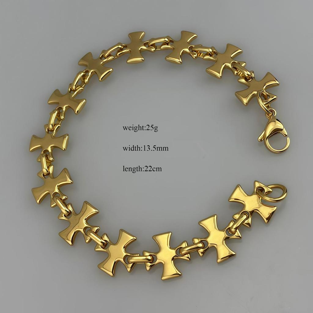 Trendige Herren-Kreuzkette aus Titanstahl – Hip-Hop-Design