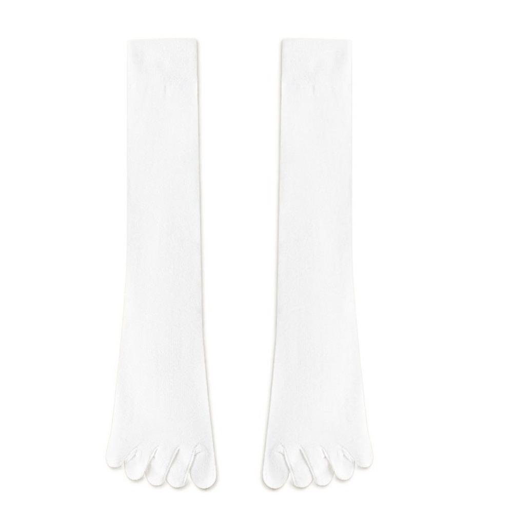 

Anti-slip Split Toe Socks Solid Color Mid-tube Stocking Women Fashion JK Calf Stockings Girls белый