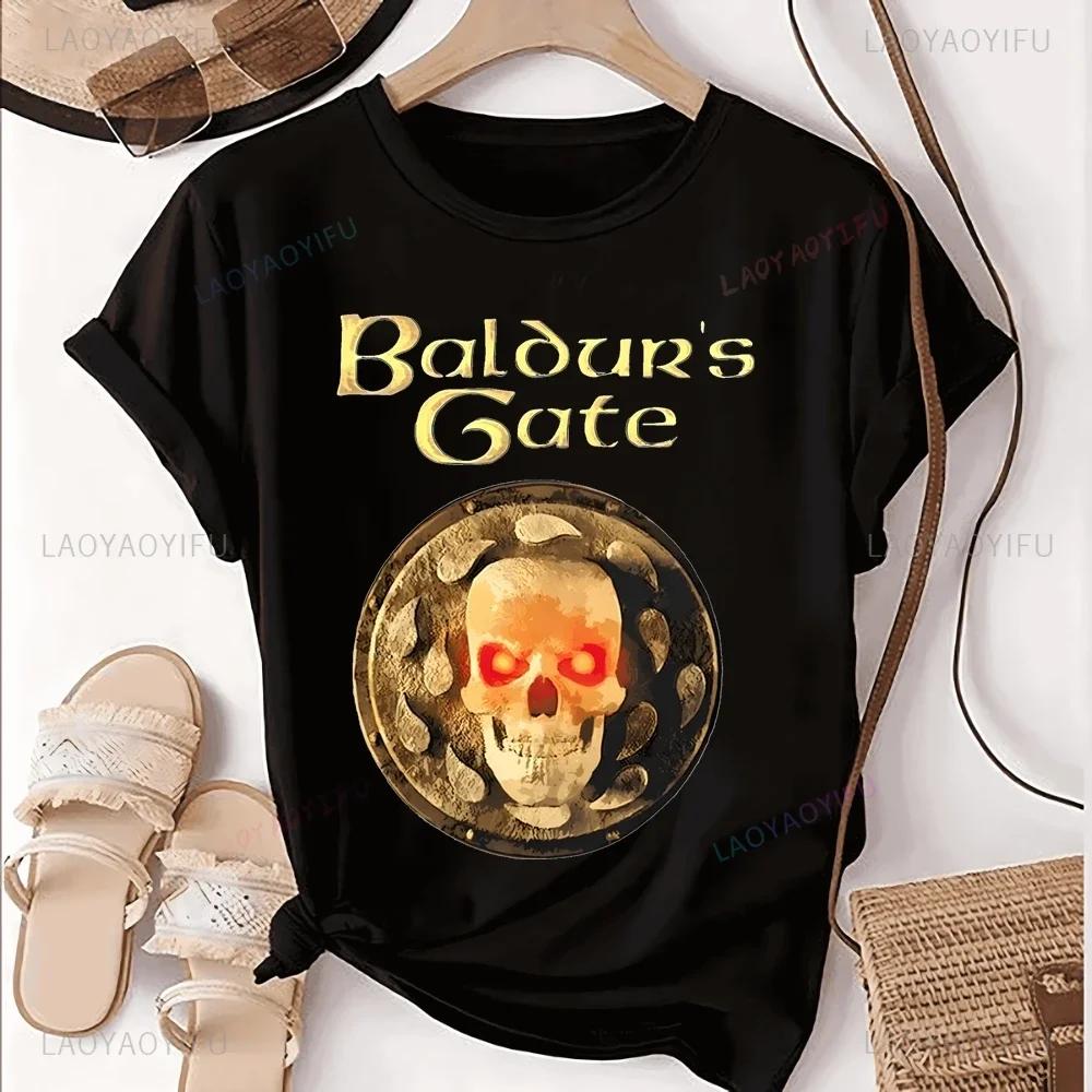 Game Baldur's Gate 3 Printed T-shirt Baldur's Gate Neutral Trend Harajuku Short Sleeve Unisex S