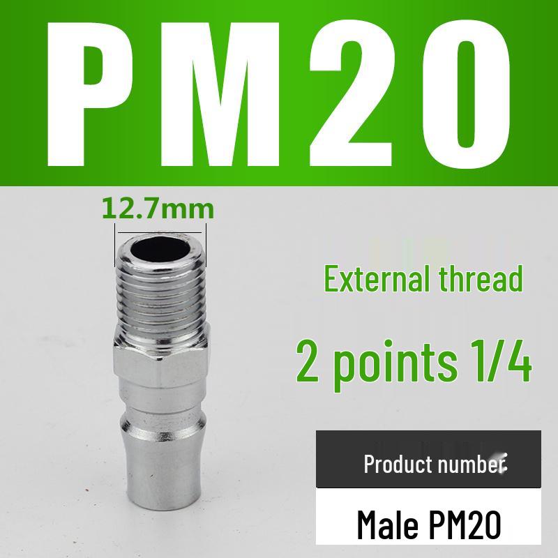 

Self-Locking Pneumatic Quick Connect Coupler for Air Compressors (C-Type, PP/SP20SMHF)