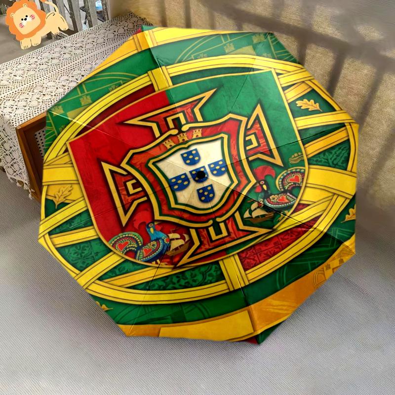 Portuguese Heritage Emblem Folding umbrella Umbrella durable Sun umbrella printing outdoor