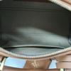[Pre-Owned] Lauretos Removable Adjustable Leather Shoulder Strap Logo Pattern Interwoven Letter Canvas Mini Boston Bag - Excellent #SF008M