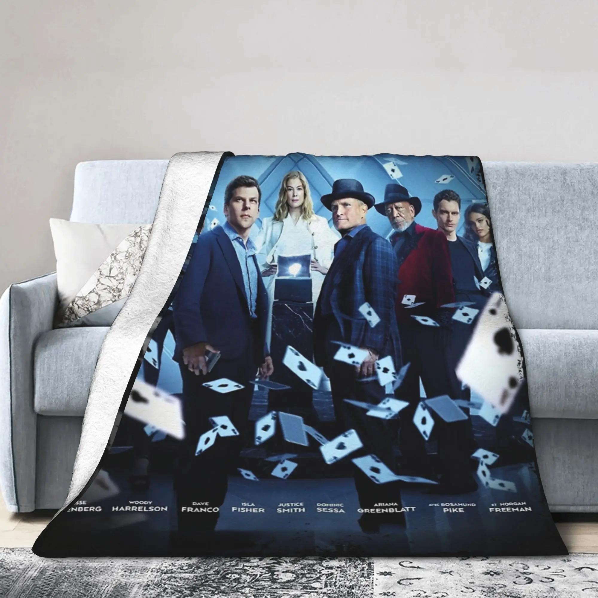 Now You See Me Magic Movie Fleece Blanket Daniel Atlas Funny Throw Blanket for Bedspread Xcm Warm 75X95CM