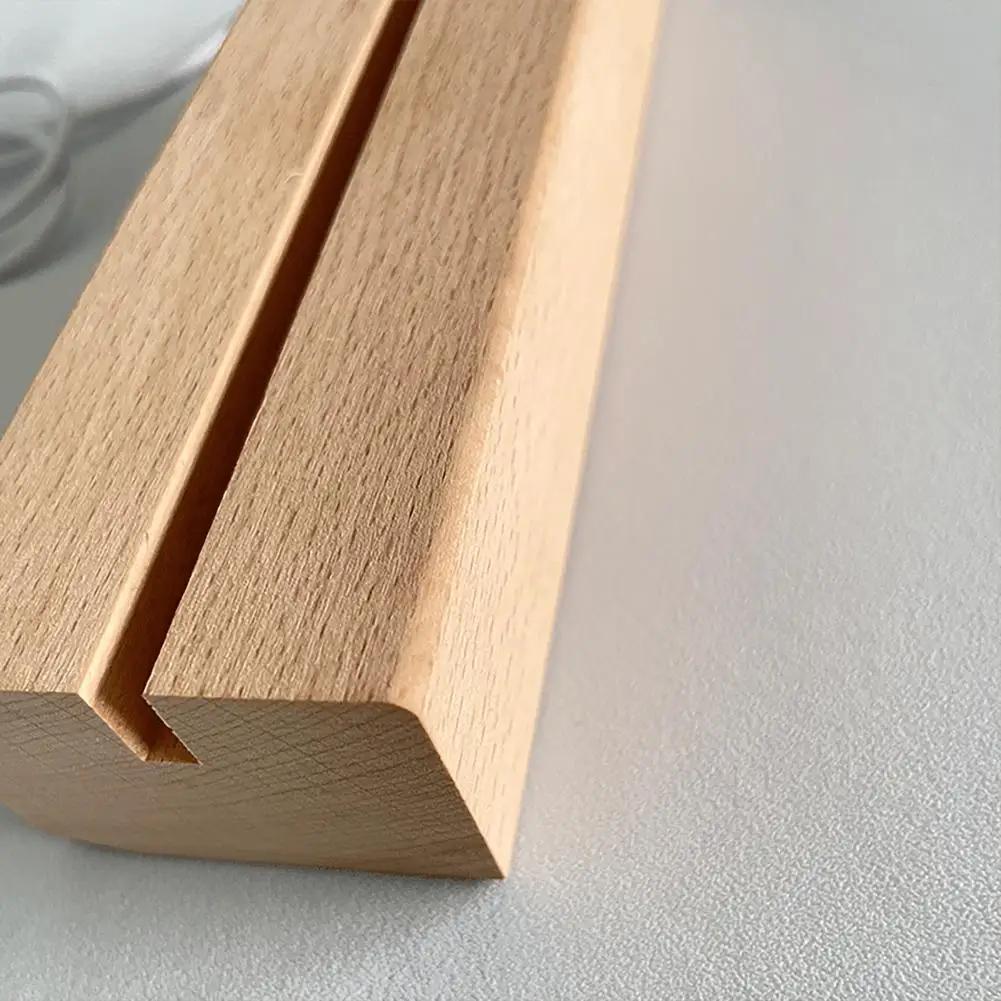 Rectangle Solid Beech Wooden LED Base for Resin Lamp Acrylic Glass Plate Stand Wood Light Display Base DIY USB Night Light Base
