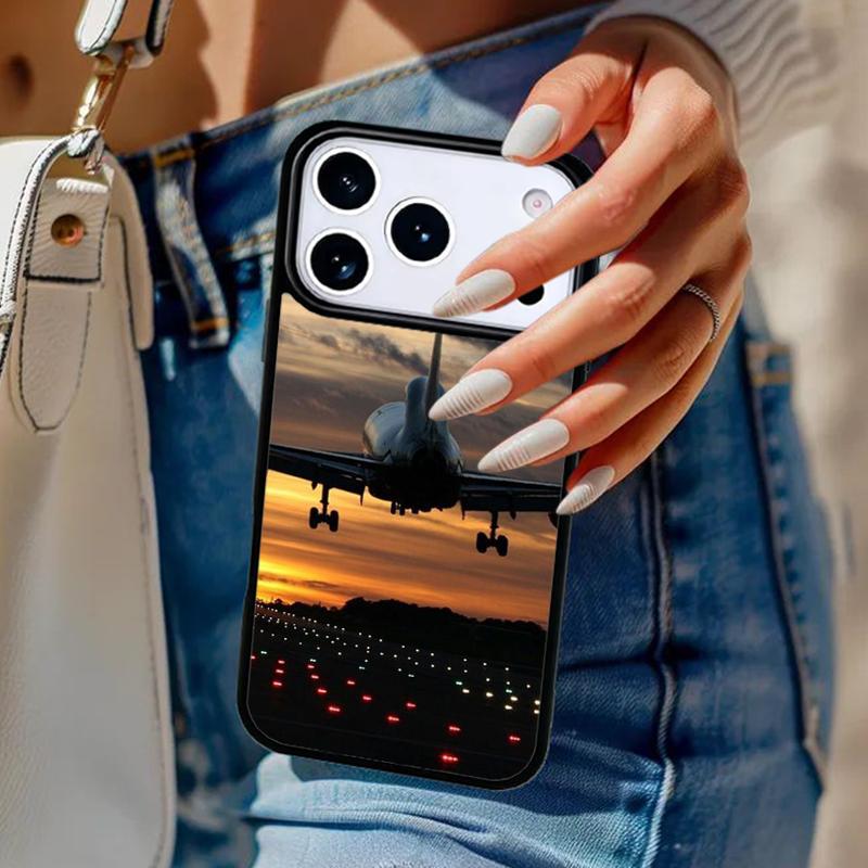 

Airplane Plane Aircraft Phone Case For iPhone 17 Air 14 15 13 12 Max Cover For Apple 14 15 16 16e 11 Pro Max Plus Coque iPhone 11