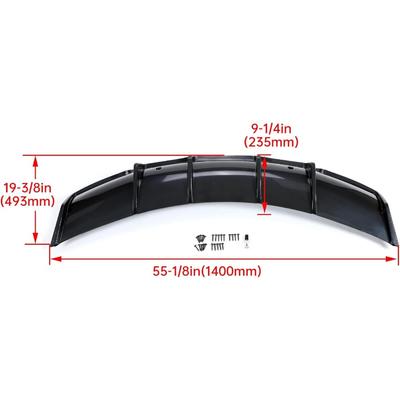 Bagdiffusor Kompatibel med 20172025 Tesla Model 3 Sedan V-stil Bagkofanger Diffusor Läbe Valance Splitter Body Kit ABS Plast