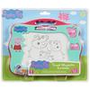 Peppa Pig Travel Magnetic Scribble Pad with Pen and 3 Stamps - Draw and Erase Without Smudges - Mint Green/Pink - 23.5 X 2.5 X 18cm