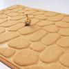 Cross-Border Coral Fleece Embossed Solid Color Stone Bathroom Mat.
