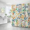 Elegant Watercolor Floral Bath Curtain - High-Quality Waterproof and Mildew-Proof Bathroom Decor for a Romantic Home Touch