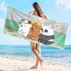 Anime Naked Bear Cute Cartoon Superfine Fiber Beach Sauna Towel Room Decor Bath Children Hand Towels Bathroom Home Shower