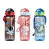 Water bottle elastic cover plastic water cup cute cartoon food grade children's straw cup kindergarten strap kettle portable water bottle