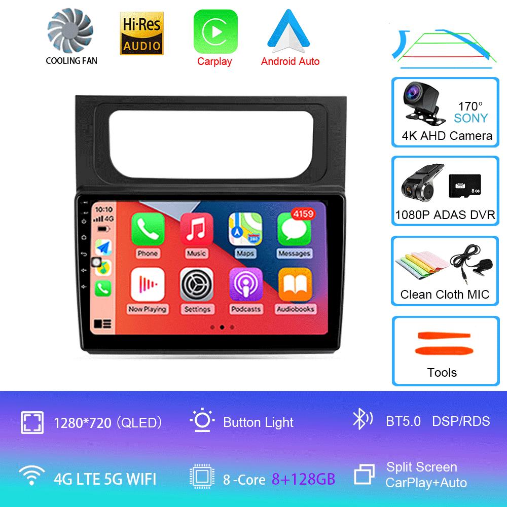 Car Radio Android 14 For VW Volkswagen Touran 2 1T 2010 2011 2012 2013 2014 2015 Wireless Auto Carplay Navigation GPS 4G+WIFI