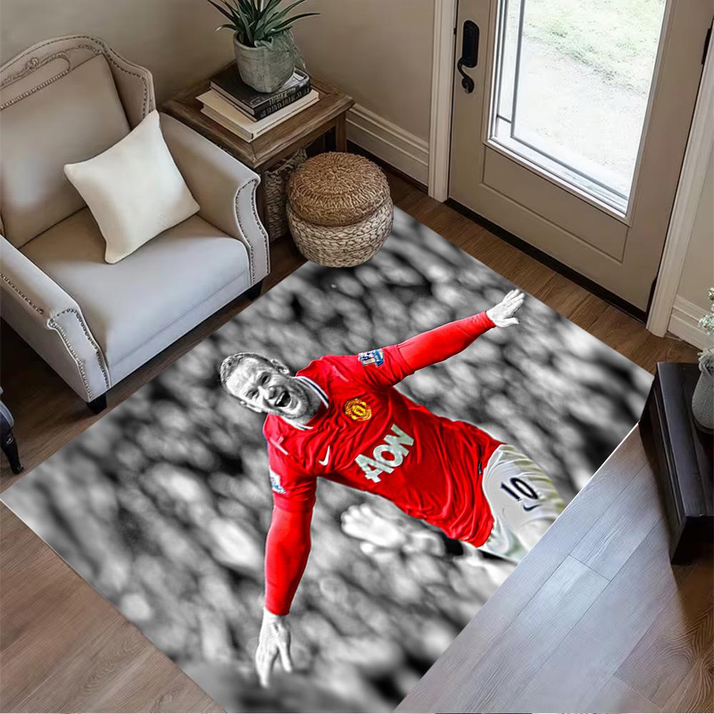 Wayne Rooney Celebration Floor Mat Design for Hallway Foyer Bedrooms Playrooms Anti-slip Rug Office home decor Spiritual Gift