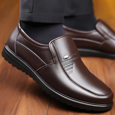 Spring And Autumn Casual Men'S Shoes, New Work Shoes, Middle-Aged Formal Business Casual Leather Shoes, Large Size 38-47