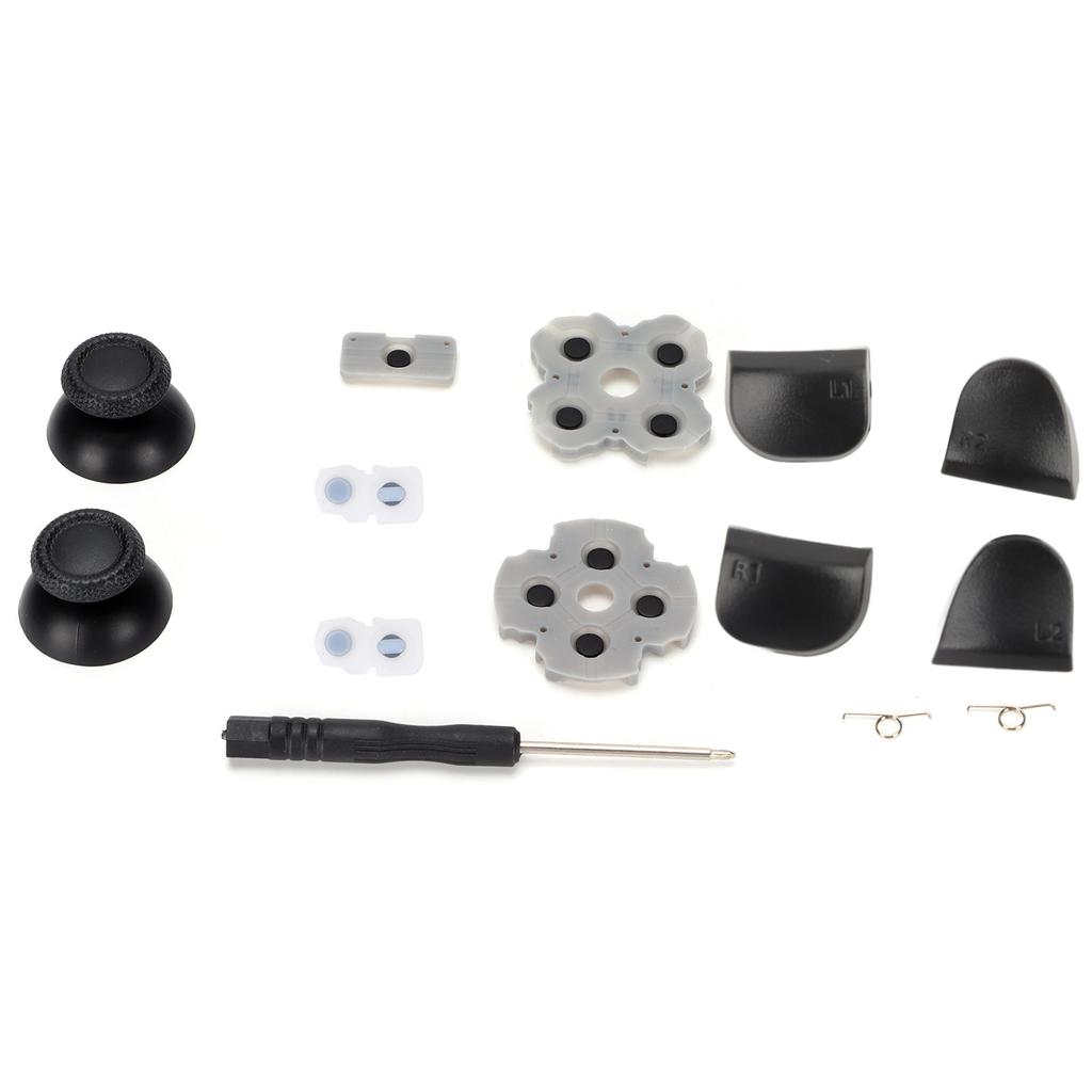Controller Replacement Kit for PS5 Handle Conductive Rubber Pad Rocker 3D Plastic Cap L12 Replacement Buttons Set