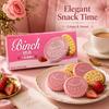Lotte Binch Strawberry Compound Chocolate Biscuits 102g | Silky Strawberry Coating, Crispy Buttery Biscuit, Individually Packed