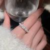 Cold wind zircon pearl opening ring Korean elegant temperament versatile index finger ring light luxury high-end jewelry women