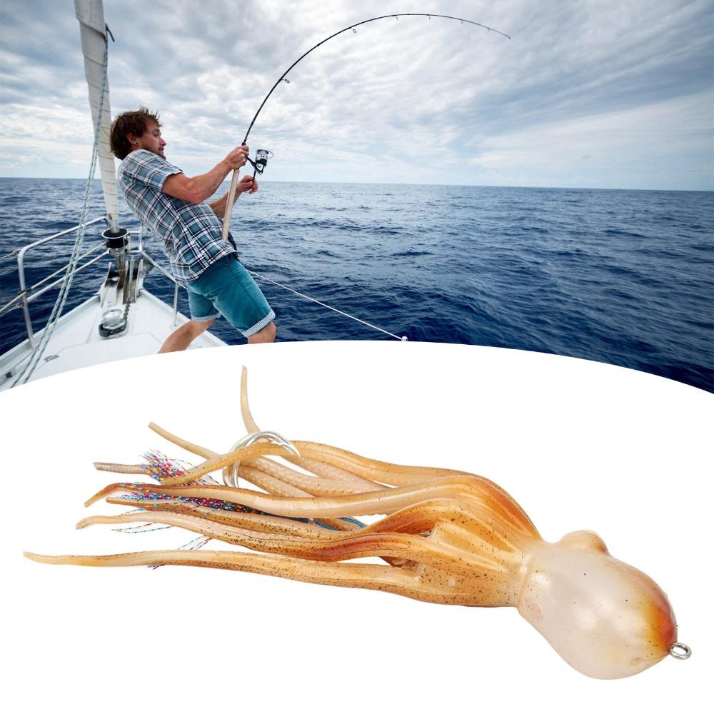 Esca Polpo in TPE Calamaro Morbido Jig Portatile per Polpo Pesca in Acqua Salata
