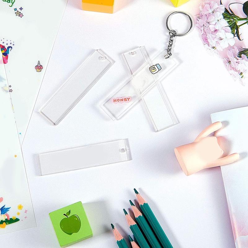Keychain DIY Making Supplies with for Key Rings Personalized Unfinished Ornament