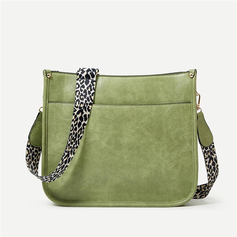 Damskie skórzane torby typu crossbody z PU, damskie małe, urocze torby na ramię, kobiece modne, w kolorze krowy, w kolorze lamparta, pasek dla dziewczynki
