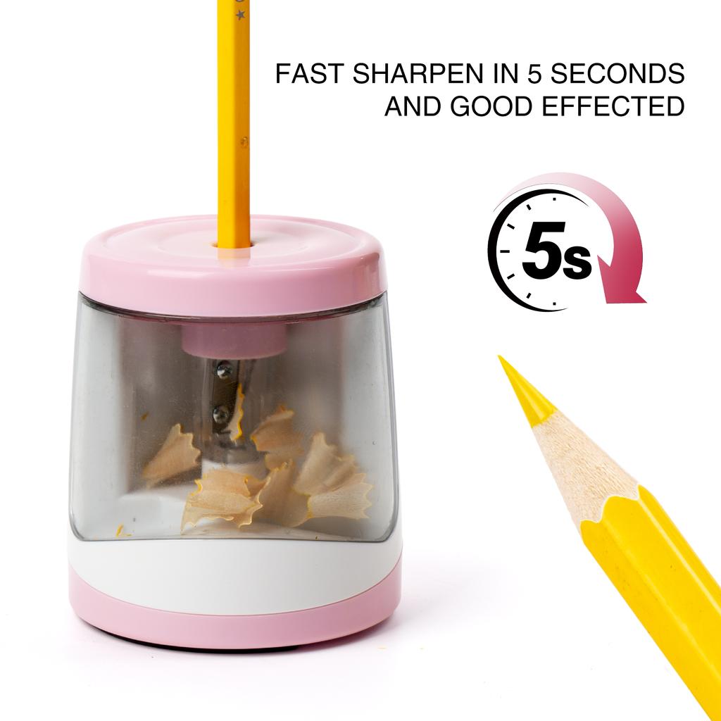 Elektrischer Bleistiftspitzer für den Schreibtisch, automatischer TouchSwitch-Bleistiftanspitzer, für Schule, Büro, Klassenzimmer, Schreibwaren
