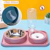 Stainless Steel Cat Food Water Bowl Detachable Pet Water Feeder Container  Household