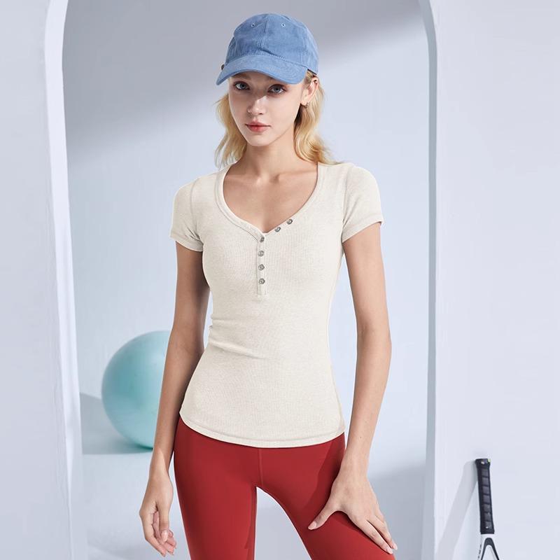 

Женский облегающий топ для йоги с V-образным вырезом - Эластичная, дышащая спортивная одежда для бега и фитнеса Medium