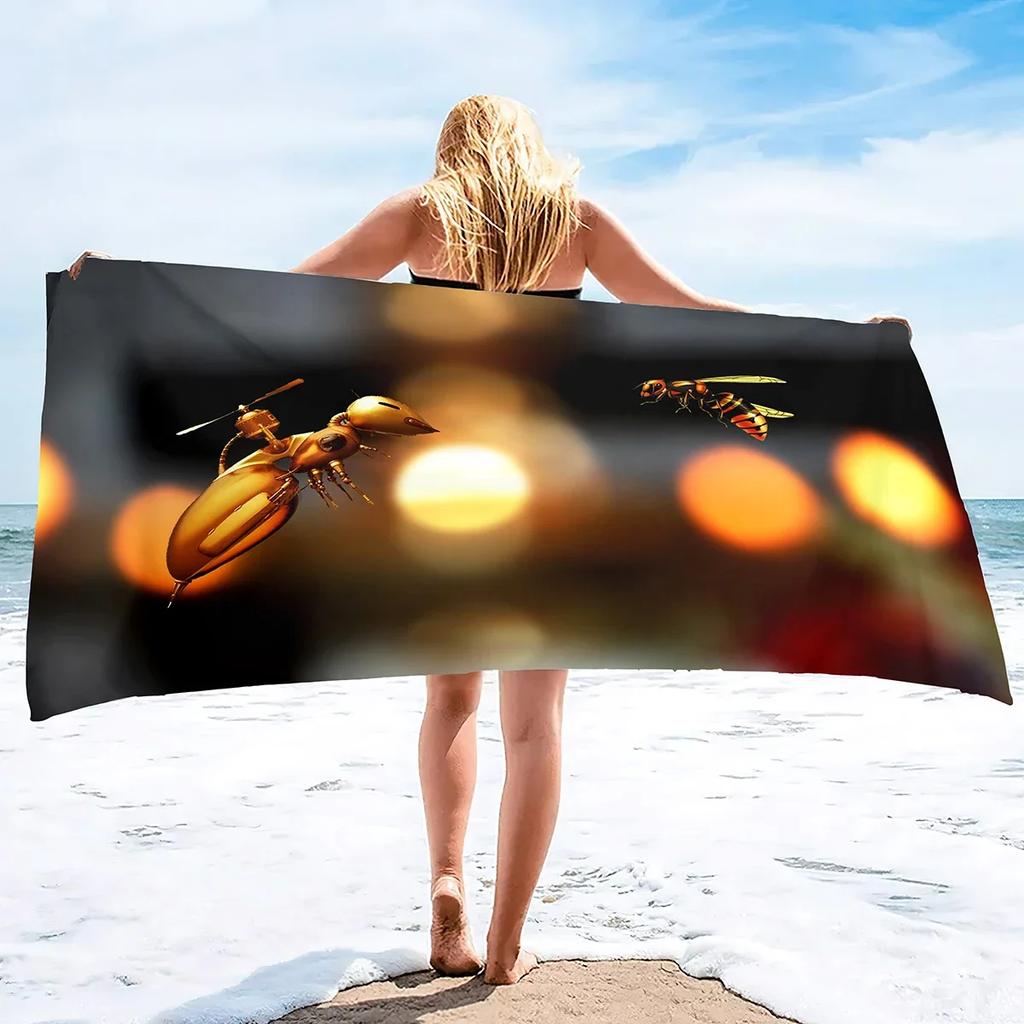 Burj Al Arab Sailing Hotel Microfiber Sand Free Beach Towel Thin Quick Fast Dry Super Absorbent Oversized Lightweight Towels