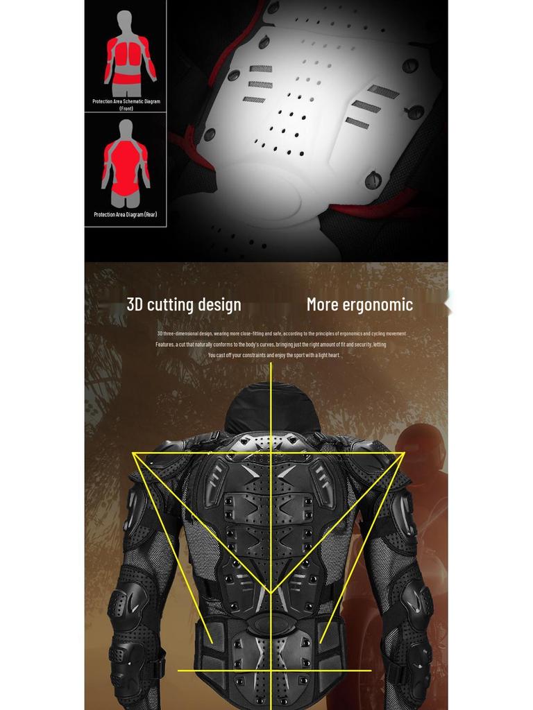Autumn/Winter Off-Road Motorcycle Armor & Chest Protector Suit for Riding, Racing, and Skiing