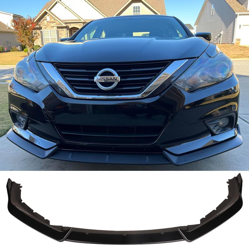 Gloss Black Car Front Bumper Splitter Lip Diffuser Body Kit Spoiler Guard For Nissan Altima Sedan 4DR 2016 2017 2018 Gloss Black