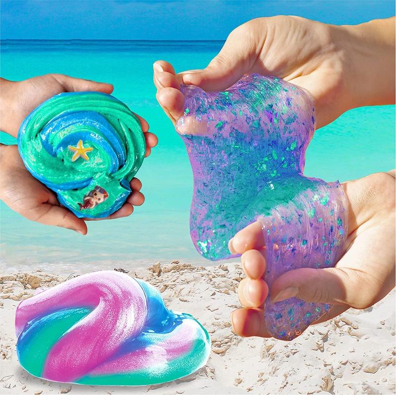 Ice-Cream Slime Kit Fake Water Slime Sweet Treats Diy Foaming Glue Girl Bubble Set Crystal Mud Safety Diy Squishy Toy With Box