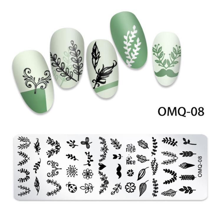 DIY Stainless Steel Rectangular Nail Art Stamping Plate