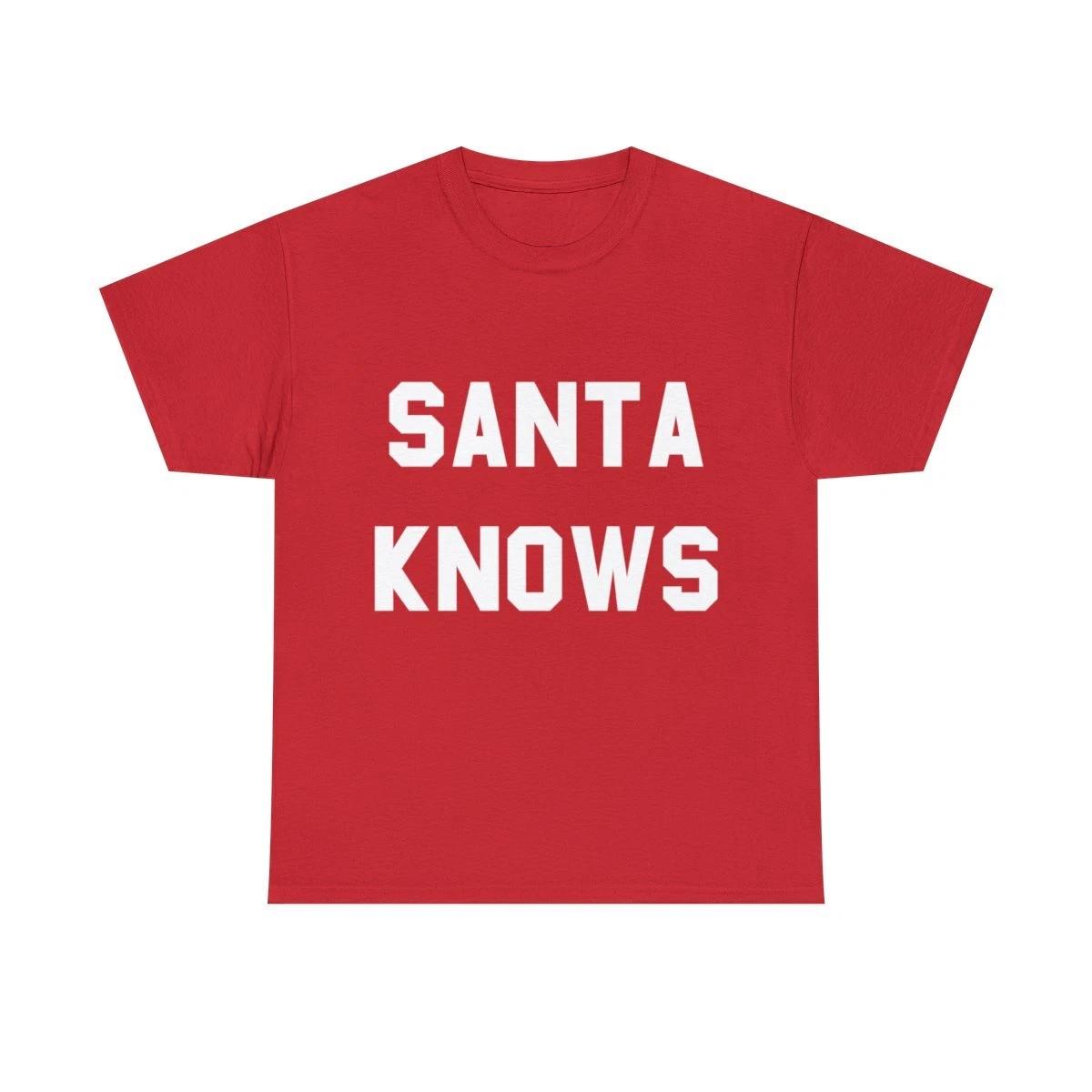 Santa Knows Graphic Tee Shirt 3XL