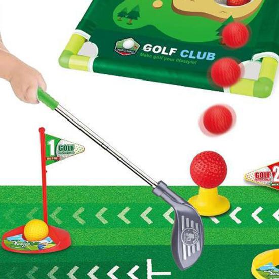 Dětská golfová sada s vysouvacími holemi, odpalovačem a 9 míčky pro vnitřní i venkovní sporty