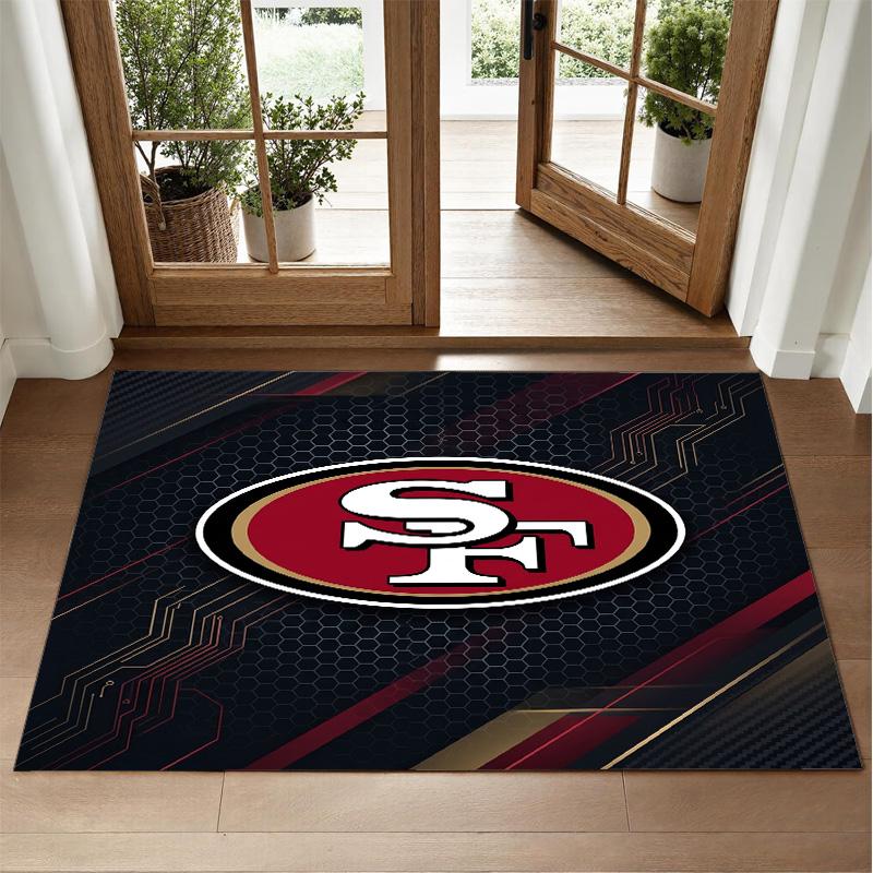 San Francisco 49ers Design Kristall-Samt-Teppich Weiche Dekorationsmatte für Schlafzimmer Eingang