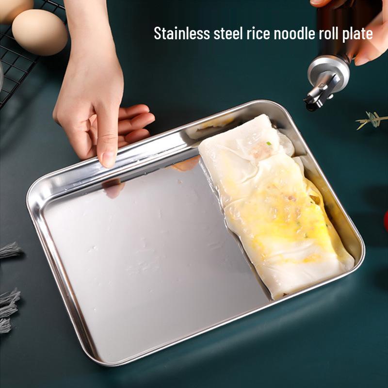 Rectangular Stainless Steel Barbecue Tray