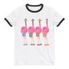 2024 Hot Sale Flamingo Cheers Print Tshirt Unisex Harajuku Kawaii Clothes Funny Tee Shirt Femme Summer T Shirt Female