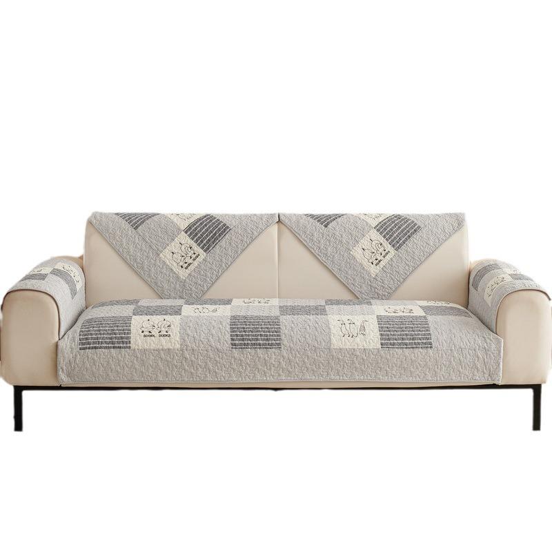 Foreign Trade Special New Product Pure Cotton European All-Season Universal Cotton Quilted Sofa Cushion Leather Non-Slip Seat Cushion Sofa Towel Cover