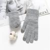Fleece gloves winter jacquard knitted wool women's cycling warm and cold gloves