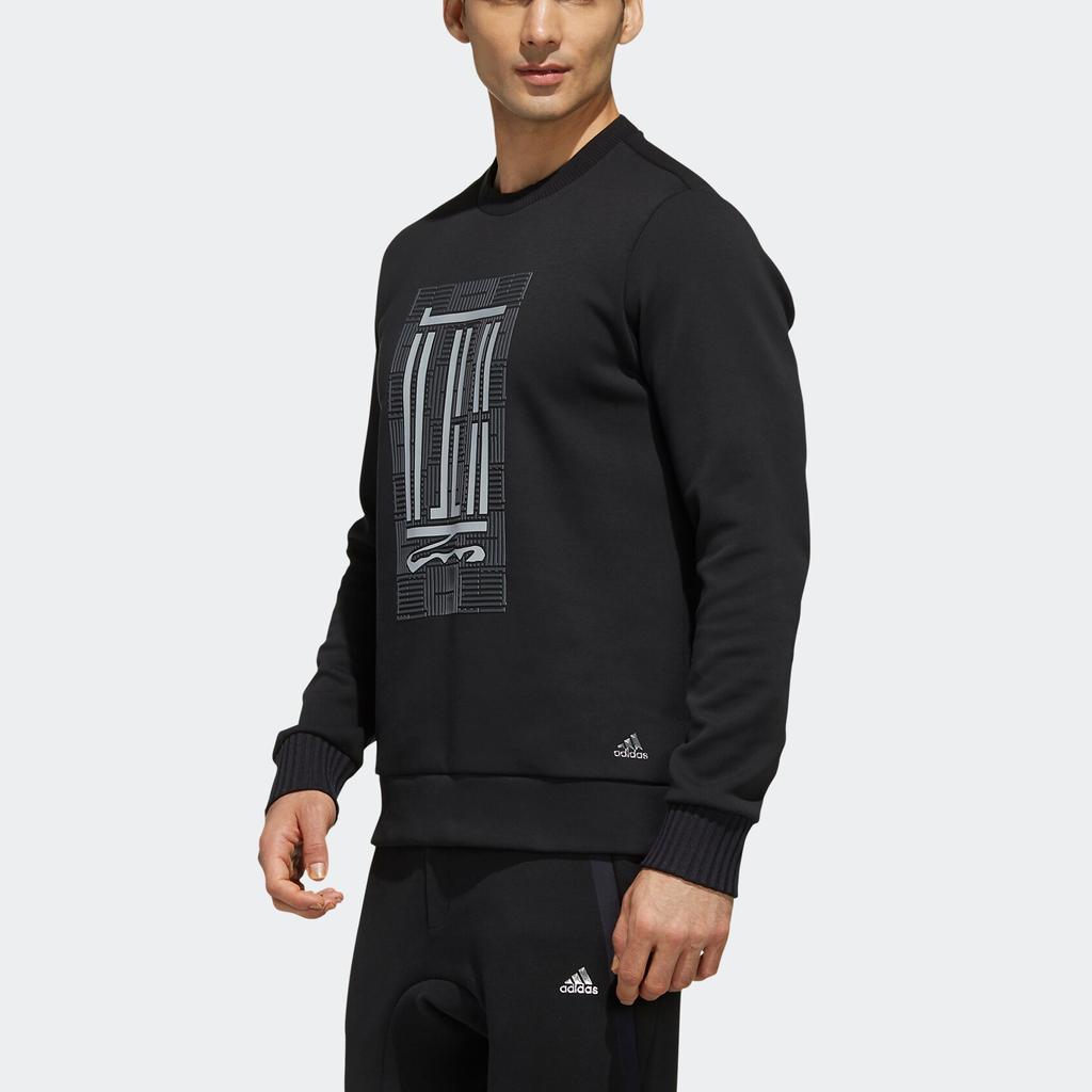 Adidas Wuji Series Sports Casual Pullover Long Sleeve Sweatshirt Men sweatshirt Black FJ0196