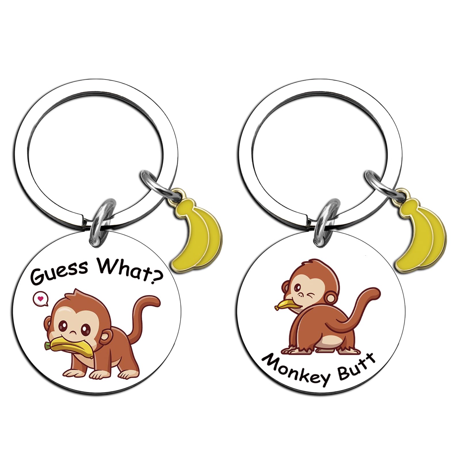 

Monkey gift women keychain banana key holder charm ladies girls daughters animals lovers sisters friends pets colleagues birthdays Christmas stocking
