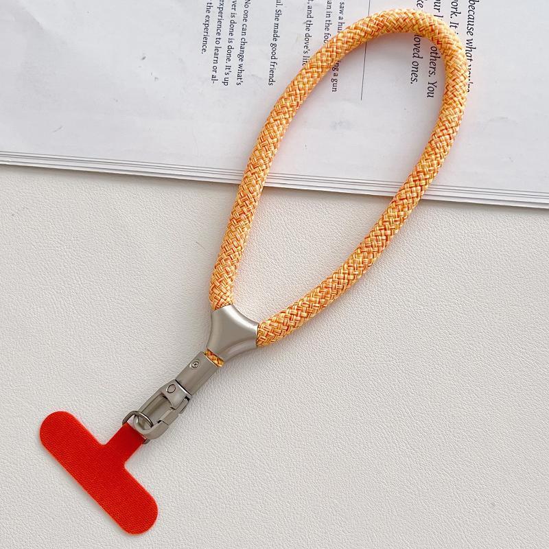 Phone Charm Heavy Metal Keyring Short Lanyard Anti-Lost Keychain Lanyard Solid Finger Strap Premium Key Cord Mobile Phone Rope