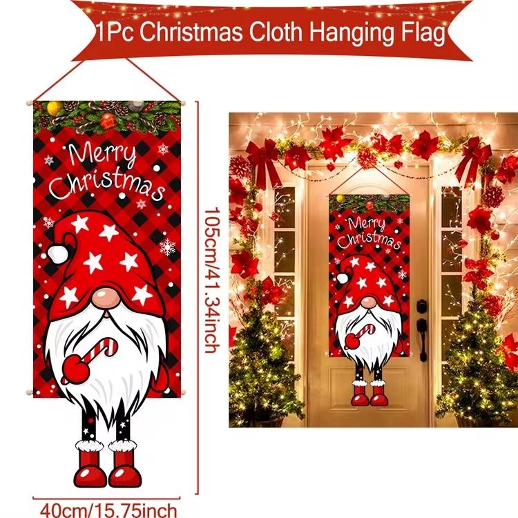 Merry Christmas Hanging Flag Christmas Decorations For Home 2026 Christmas Door Banner Xmas Gifts Navidad Happy New Year 2026